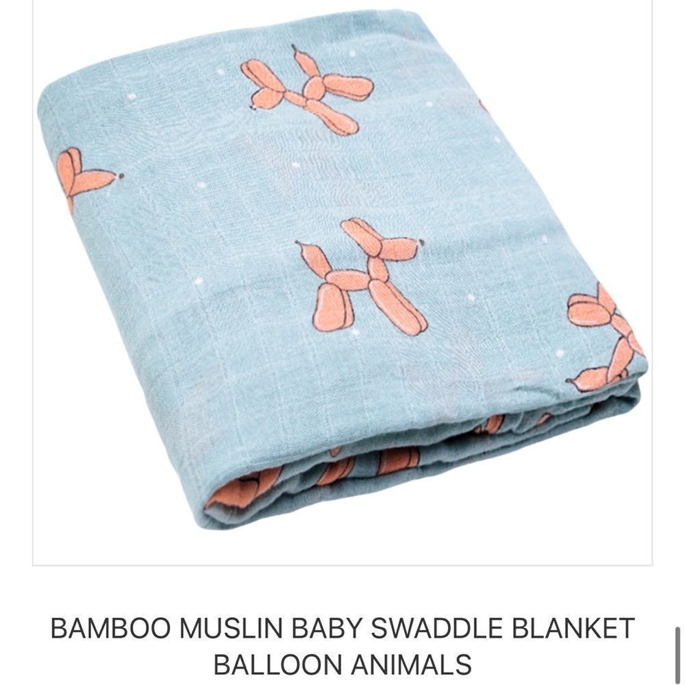 New Balloon Animals Bamboo Muslin Baby Swaddle Blanket
